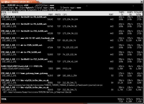 linux log network connection durations