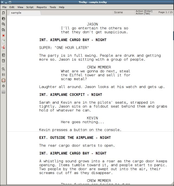 trelby screenwriting software mac