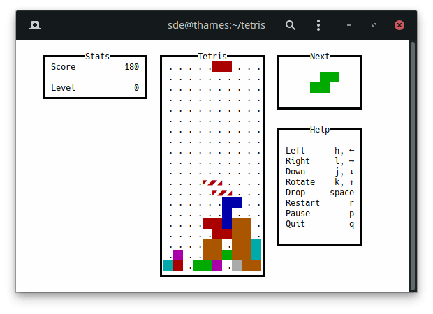 Linux Candy: tetris - terminal interface for Tetris - LinuxLinks