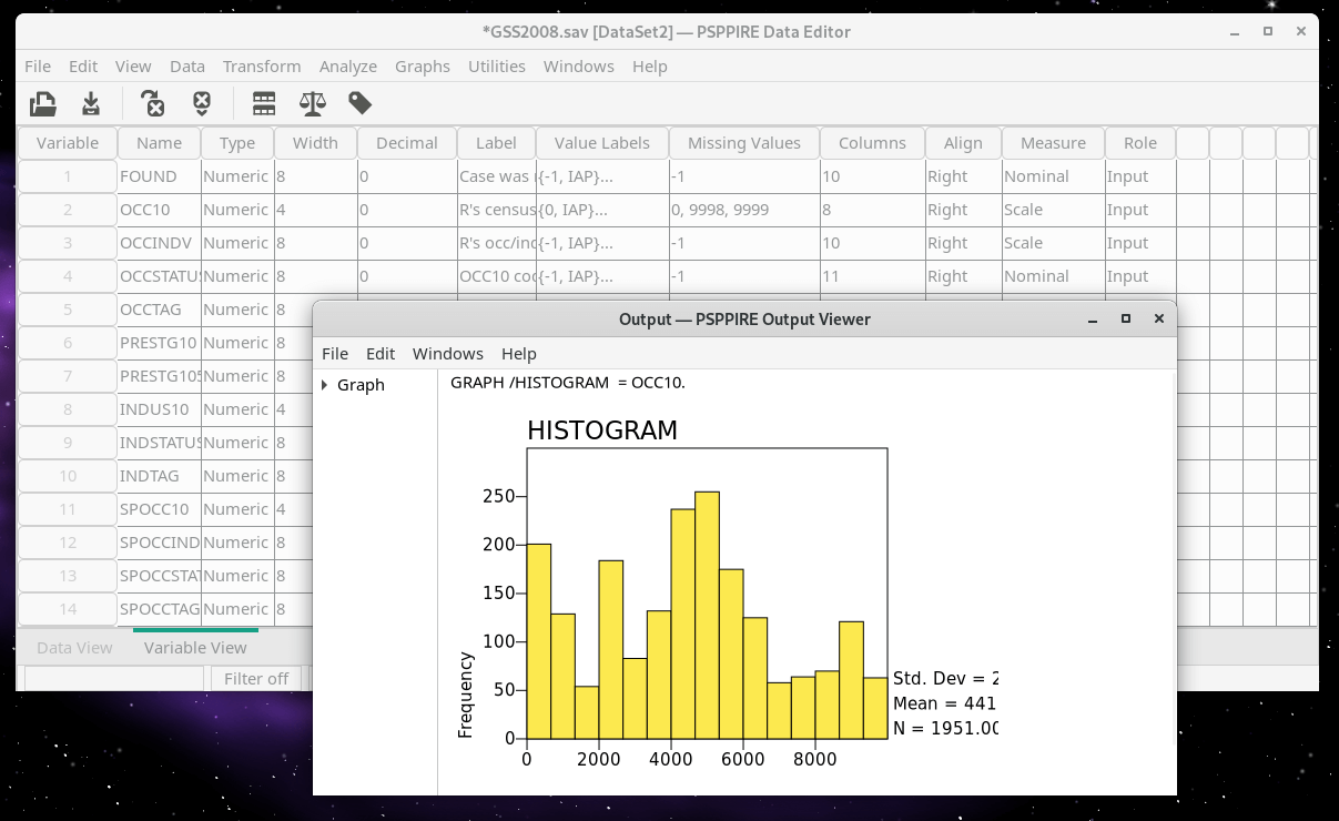 pspp syntax editor