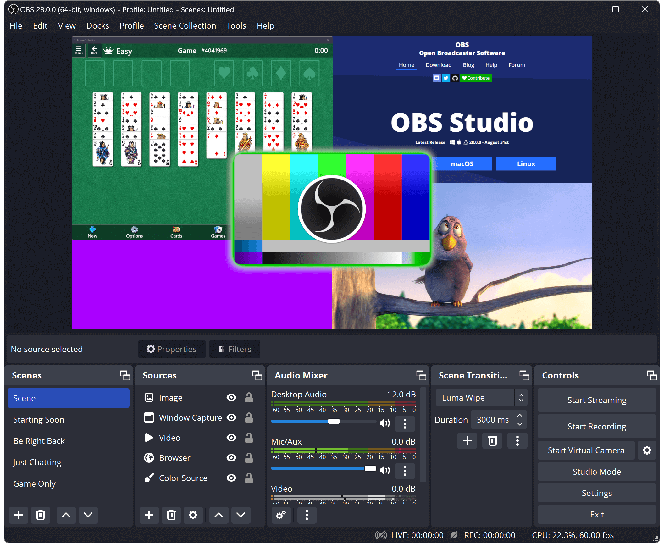 OBS Studio video recording and live streaming LinuxLinks